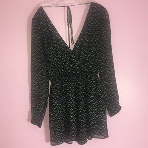 Black confetti speckled Romper